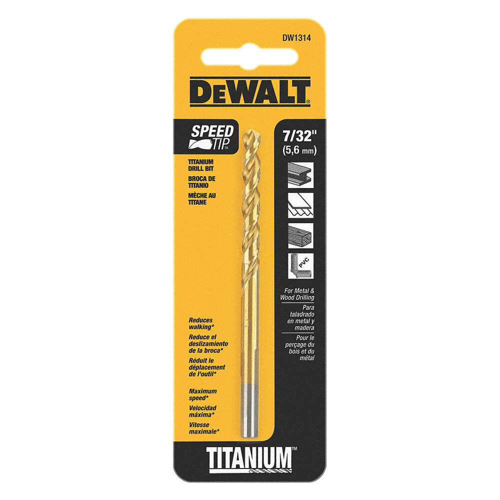 BROCA TITANIO 7/32 P/METAL MADERA, DW1314  G