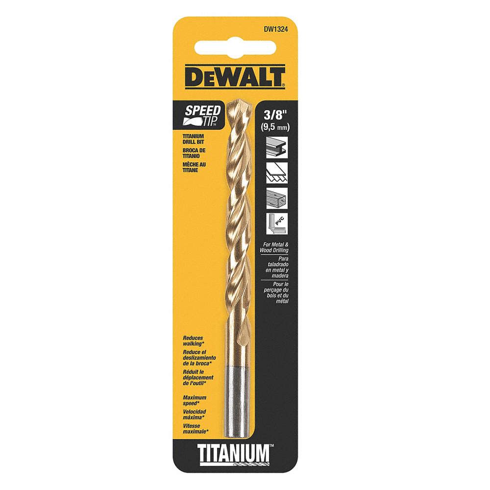 BROCA DE TITANIO 3/8, METAL MADERA, DW1324  G