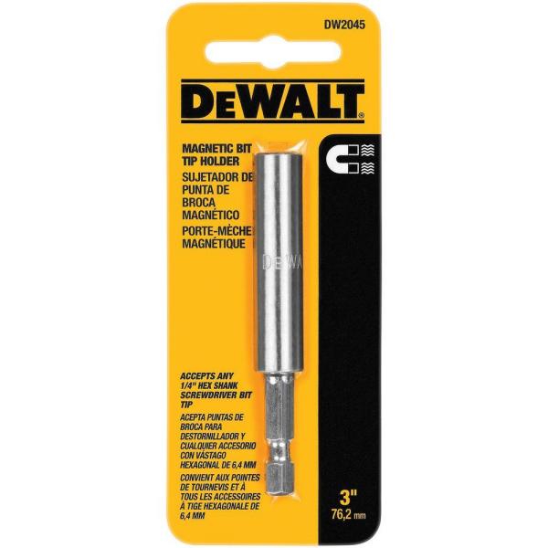 EXTENSION Y SUJETADOR MAGNETICO DE PUNTAS, 3 Plgs LARGO, MARCA DEWALT, DW2045  G