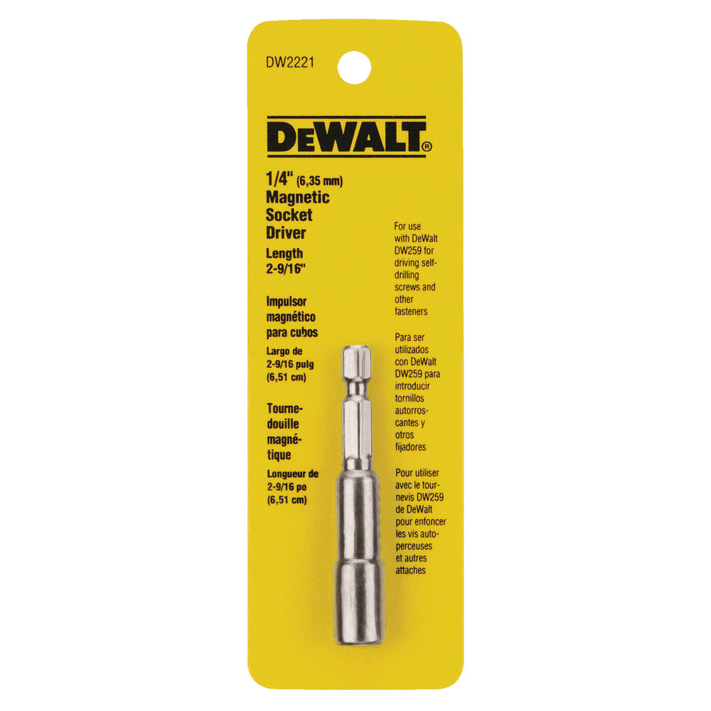 SUJETADOR DE TUERCAS Y TORNILLO PULSAR DE 1/4 DEWALT, DW2221  Z