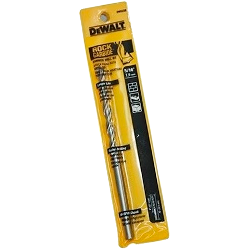 BROCA ROCK CARBIDE DE 5/16 Plgs, DW5228 Y, DEWALT