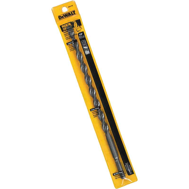 BROCA PARA CONCRETO DE 1/2" x 10" X 12", ROCK CARBIDE, DW5236 Y, DEWALT