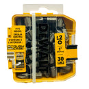 Juego de puntas para atornillar Phillips No.2 x 1 plg, 30 piezas, Tough grip, Dewalt, dwa1ph230l
