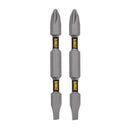 Juego de puntas dobles para atornillar de 2 piezas, Phillips No. 2 y Plana No. 8, Tough grip, Dewalt, dwa2de-2l