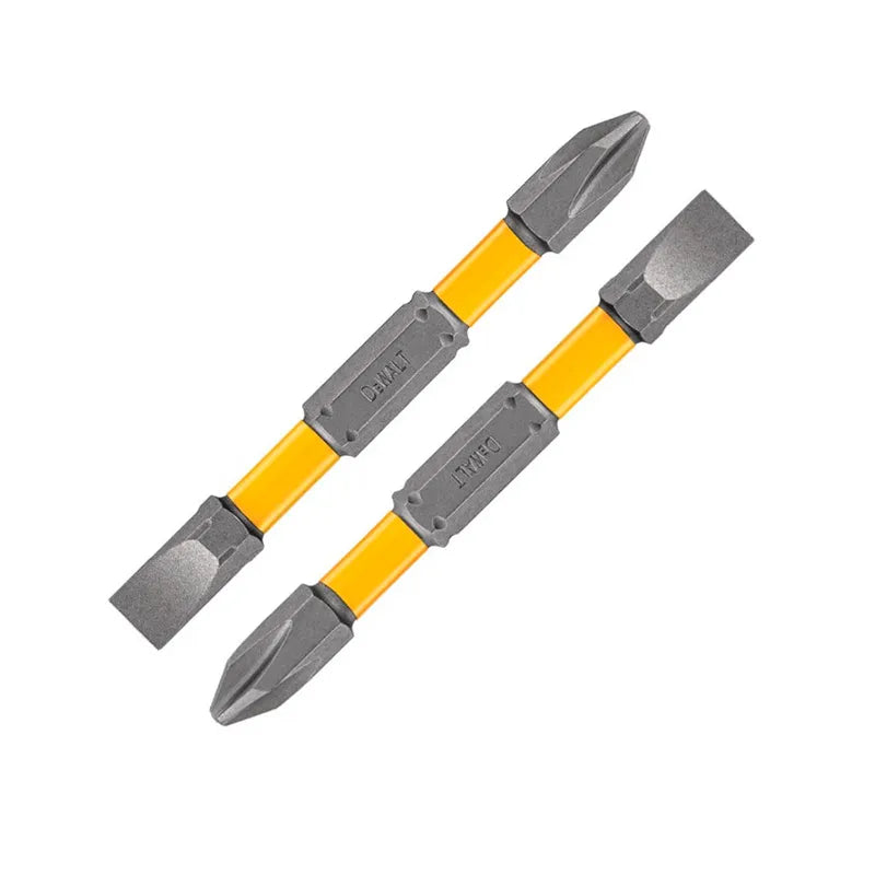 Juego de puntas dobles para atornillar de 2 piezas, Phillips No. 2 y Plana No. 8, Tough grip, Dewalt, dwa2de-2l, DWA2DE-2L