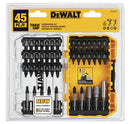 Juego de puntas para atornillar, 45 piezas, Tough grip, Dewalt, dwa45set