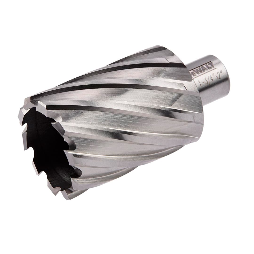 BROCA ANULAR HSS PARA METAL DE 1 3/4 X 2 PULGADAS VASTAGO 3/4. MARCA DEWALT, DWAC02028