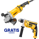 COMBO DE ESMERILADORA DE 9 PULG. 2,400 WATTS, Y TALADRO PERCUTOR DE 1/2, 650 WATTS. DEWALT