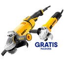 Esmeriladora de 9 plgs de 2700 watts con esmeriladora gratis Dewalt DWE4559-750, DWE4579-750
