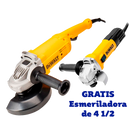 Esmeriladora de 9 plgs de 2200 watts con esmeriladora gratis Dewalt DWE491-750