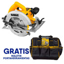 SIERRA CIRCULAR, 7-1/4 PULG, 1,800 WATTS, GRATIS MALETIN PORTA HERRAMIENTAS DWST83489. MARCA DEWALT, DWE575-83489LA