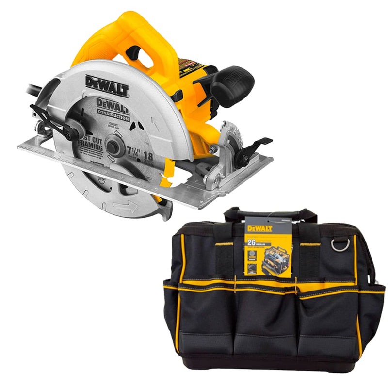 SIERRA CIRCULAR, 7-1/4 PULG, 1,800 WATTS, GRATIS MALETIN PORTA HERRAMIENTAS DWST83489. MARCA DEWALT