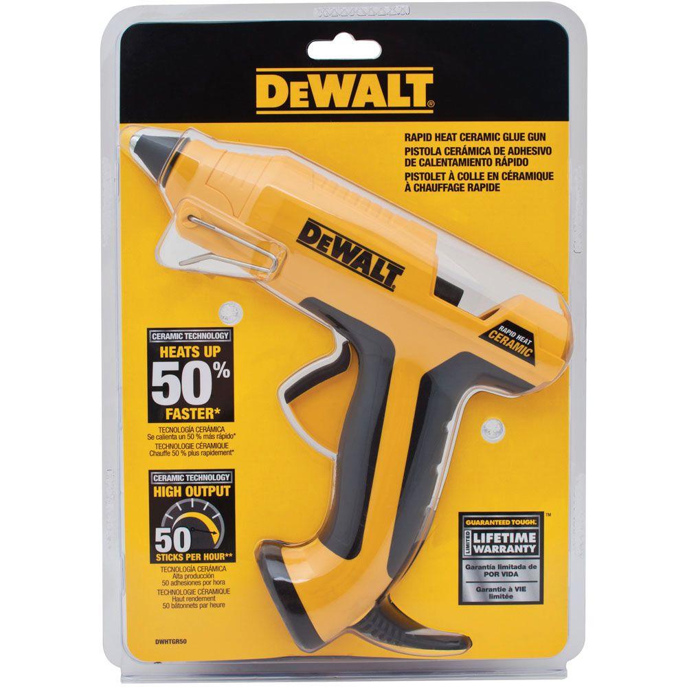 PISTOLA DE SILICON PUNTA DE CERAMICA, USO PESADO, DE CALENTAMIENTO RAPIDO. MARCA DEWALT, DWHTGR50