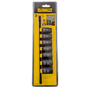 JUEGO DE 7 COPAS CORTAS DE IMPACTO MILIMETRICAS RAIZ 1/2, INCLUYE 13, 14, 15, 16, 17, 18 Y 19 MM. DEWALT
