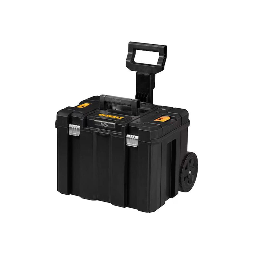 CAJA DE HERRAMIENTAS TSTAK DE GRAN CAPACIDAD LARGO 20 X ANCHO 17 X ALTO 29 PULGADAS, CON RUEDAS Y JALADOR. MARCA DEWALT, DWST17820