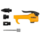 PISTOLA PARA SOPLETEAR CON 4 PIEZAS, PUNTA VENTURI Y DE GOMA, ADAPTADOR Y AGUJA PARA INFLAR PELOTAS. DEWALT