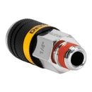 ACOPLE RAPIDO MACHO ROSCA NPT 1/4 PLG. PRESION MAX 300 PSI. DEWALT
