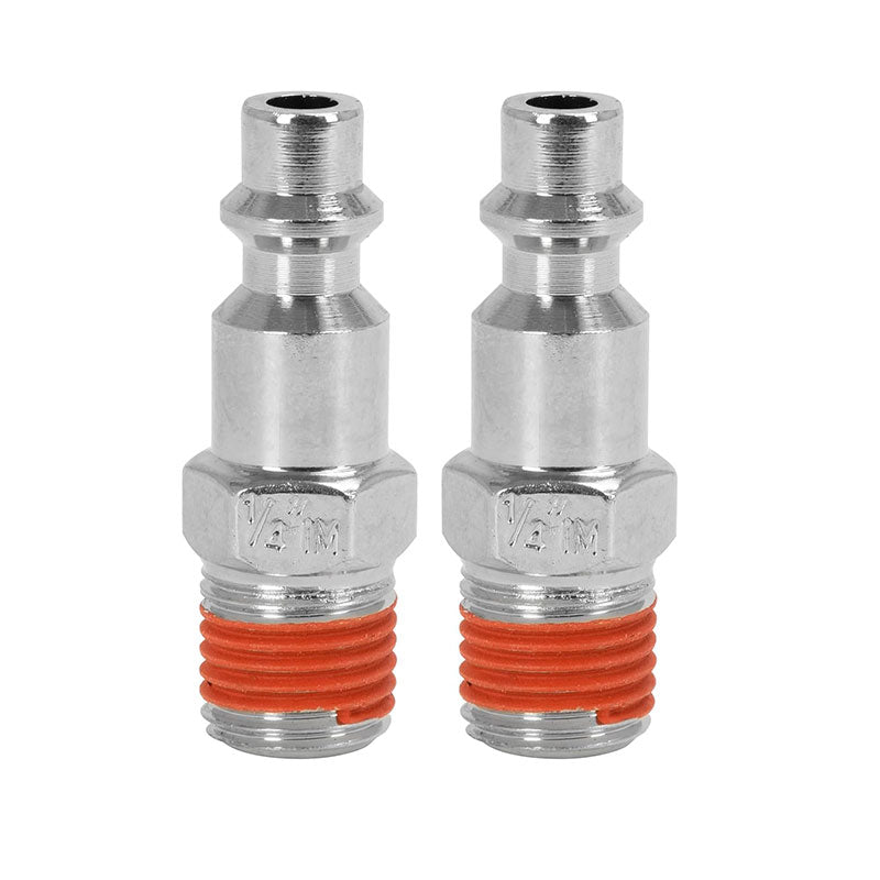 JUEGO DE 2 CONECTORES CROMADOS HEXAGONALES MACHO ROSCA NPT 1/4 PLG. DEWALT, DXCM036-0209