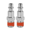 JUEGO DE 2 CONECTORES CROMADOS HEXAGONALES MACHO ROSCA NPT 1/4 PLG. DEWALT