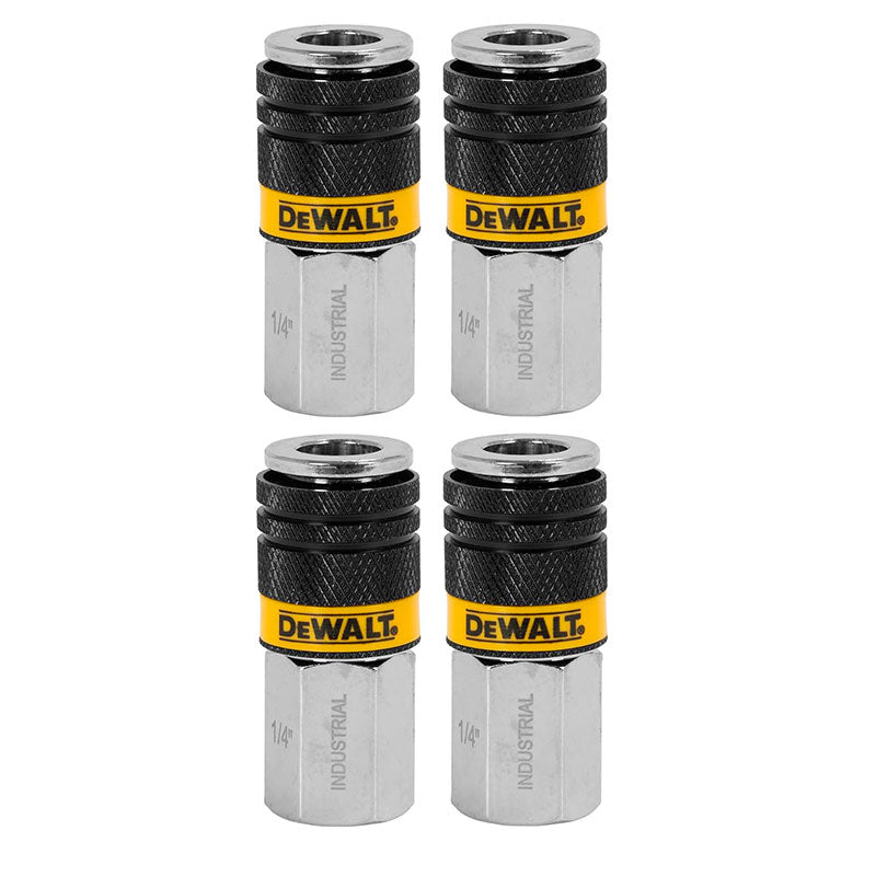 KIT DE 4 ACOPLES RAPIDO HEMBRA, ROSCA NPT 1/4 PLG, PRESION MAX 300PSI. DEWALT, DXCM036-0228