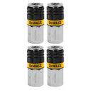 KIT DE 4 ACOPLES RAPIDO HEMBRA, ROSCA NPT 1/4 PLG, PRESION MAX 300PSI. DEWALT