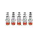 KIT DE 5 CONECTORES MACHO ROSCA NPT 1/4 PLG. 40 SCFM- 90PSI. DEWALT