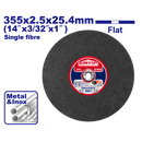 Disco abrasivo para cortar metal de 14 x 3/32 plgs, Emtop, EACD253551