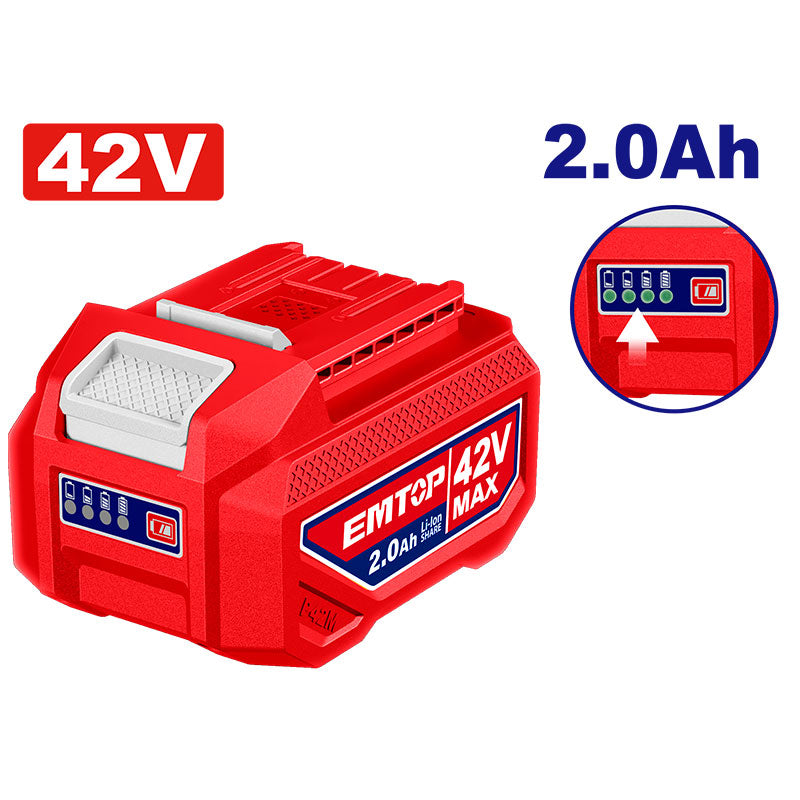 Batería de 42 voltios de 2 Ah, Emtop, EBPK42201