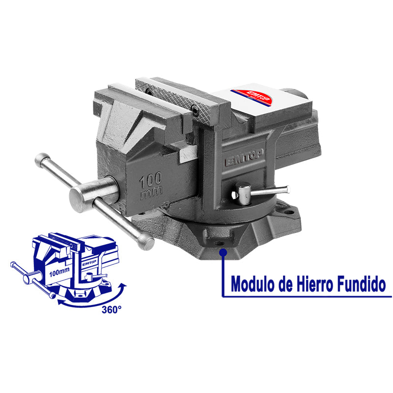 PRENSA DE BANCO 4 PULGADA, EMTOP, EBVE0401