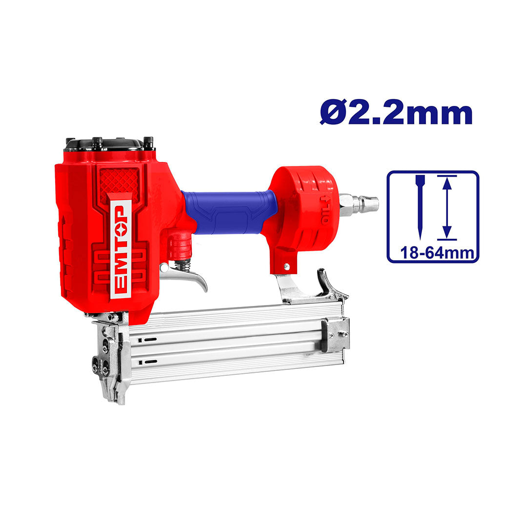CLAVADORA NEUMATICA PARA CONCRETO, PARA CLAVOS DE 18 A 64 MM DE LARGO, PRESION DE AIRE 75 - 116 PSI. MARCA EMTOP, ECBN186411