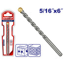 BROCA PARA CONCRETO 5/16 X 6 PLG. PUNTA CARBURO DE TUNGSTENO. EMTOP