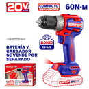 BARRENO/TALADRO ROTACIONAL INALAMBRICO 20V, BRUSHLESS, MANDRIL METALICO 1/2, TORQUE 60NM, SIN BATERIA NI CARGADOR. EMTOP