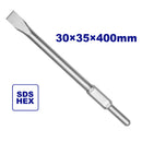 Cincel plano de 30 x 400 mm sistema hexagonal para demoledor ULDBRH1701 y ULDBRH1703 Emtop ECHS034352