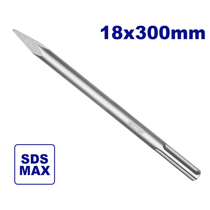 Cincel de punta de 12 plgs sistema SDS Max EMTOP ECHS633001