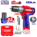 Barreno percutor inalámbrico de 3/8 plgs, 12 voltios, EMTOP, ECIDL12620