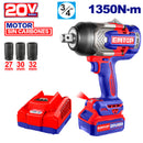 LLAVE DE IMPACTO INALAMBRICA 3/4, 20V, BRUSHLESS, 1350NM, INCLUYE 3 COPAS MM, 1 BATERIA DE 5AH Y CARGADOR. EMTOP
