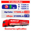 Llave de impacto inalámbrica de 3/4 plgs 1750 Nm con batería y cargador Emtop ECIWL201751