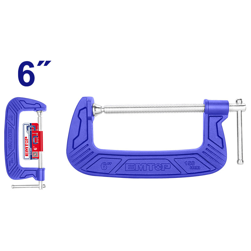 SARGENTO/PRENSA C, 6 PULG, 150 MM MARCA EMTOP, ECLPG0601