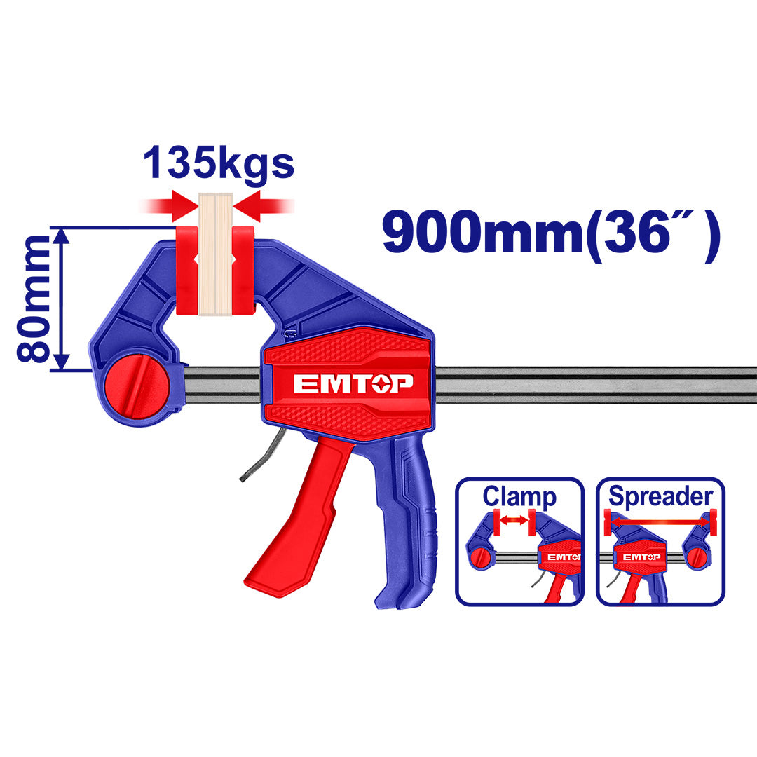 SARGENTO/PRENSA RAPIDA, 35 PULG. MARCA EMTOP, ECLPQ80361