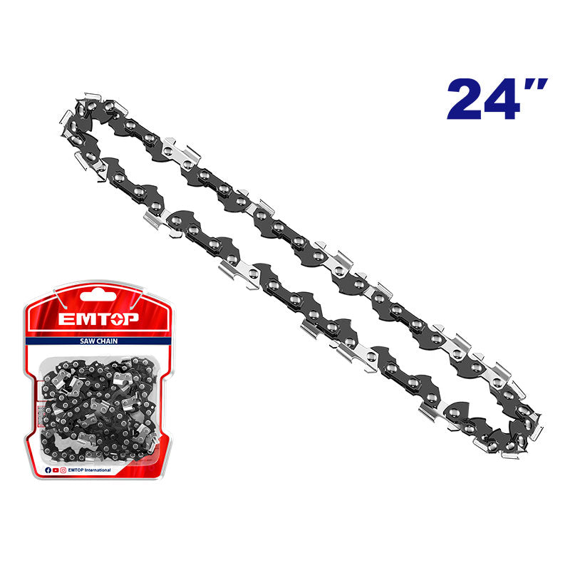 CADENA PARA MOTOSIERRA DE 24 PULGADAS MODELO EGCS24621. MARCA EMTOP, ECSL5241