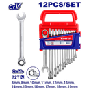Juego de llaves ratch de 12 unidades milimétricas Emtop ECSS101202