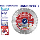 DISCO DE DIAMANTE DE 14 PLGS PARA CORTE DE CONCRETO, EMTOP