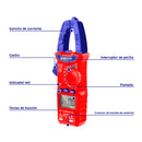 Amperímetro de gancho digital hasta 600 voltios, Emtop, edmr22001
