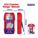 Multímetro digital de 600 voltios, Emtop, EDMR5360011