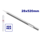 CINCEL DE PUNTA HEXAGONAL DE 28 X 520 MM PARA ULDBRH2201. MARCA EMTOP