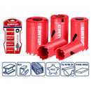KIT DE 7 BROCAS SIERRAS BI METALICAS Y MANDRIL DE 1/2 Y 3/8. EMTOP