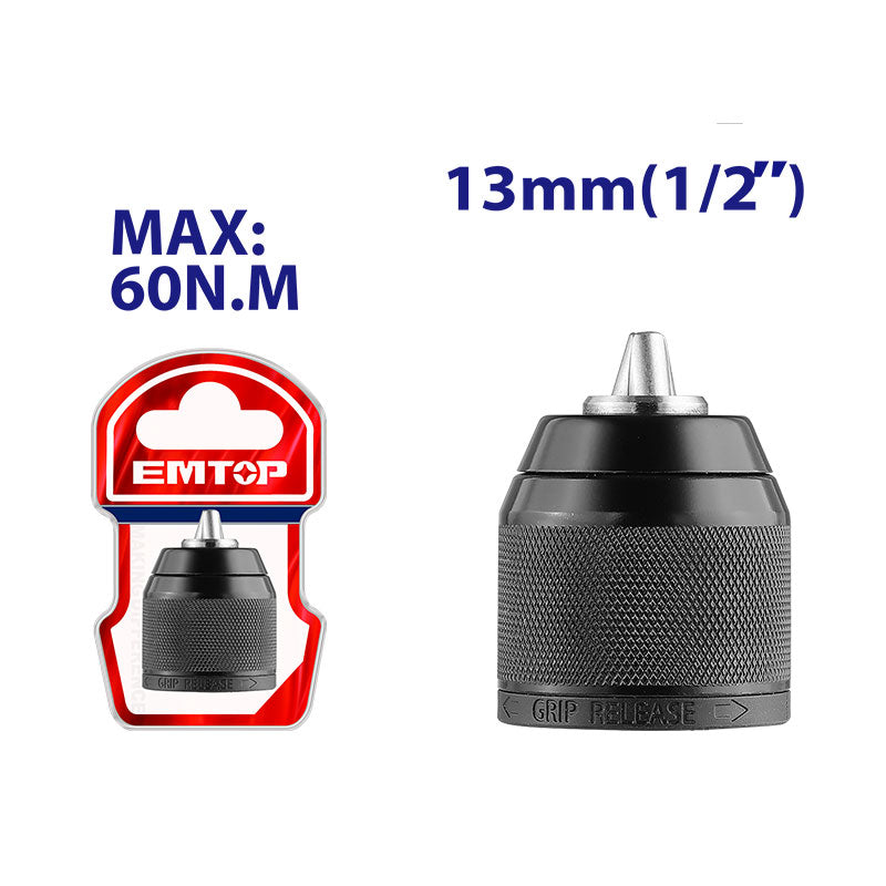 Mandril sin llave de 1/2 plg raiz 1/2 plg Emtop EKCY13201