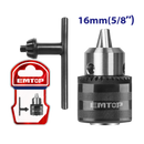 MANDRIL/PORTABROCAS DE 5/8 ROSCA DE 1/2 PULGADA INCLUYE LLAVE. EMTOP