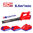 SOPLADORA INALAMBRICA 20 VOLTIOS, 15,000 RPM, VOLUMEN DE AIRE 8.5 M X MIN. CON 2 BATERIAS Y CARGADOR. EMTOP