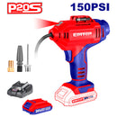 Inflador de llantas de vehículos y pelotas, inalámbrico, 20 voltios, Emtop, ELAC2018